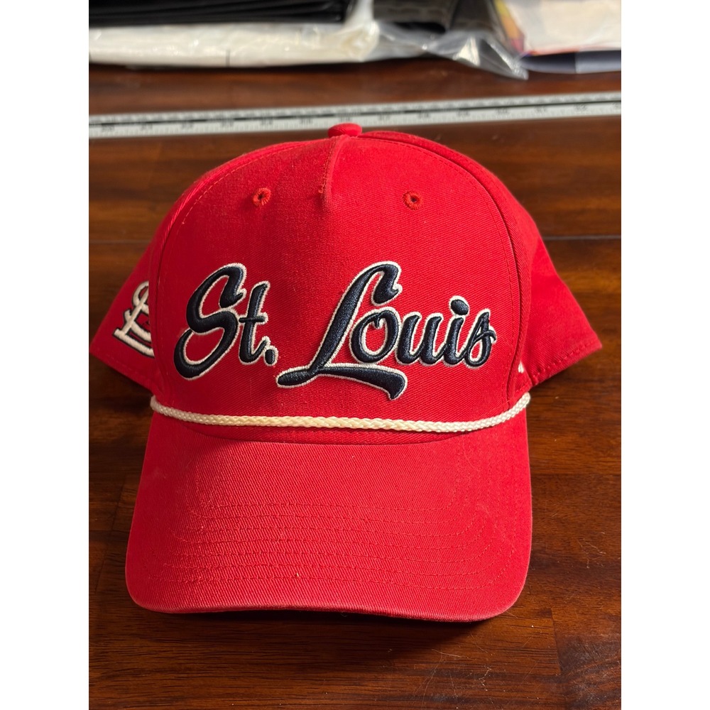 47 Brand St Louis Cardinals Hat Red Rope Snapback Baseball Cap OSFA STL Logo